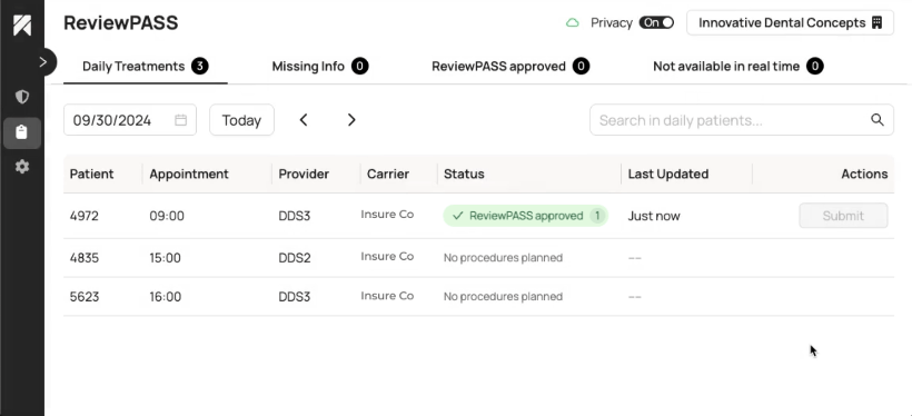 Overjet AI ReviewPass Demo screenshot
